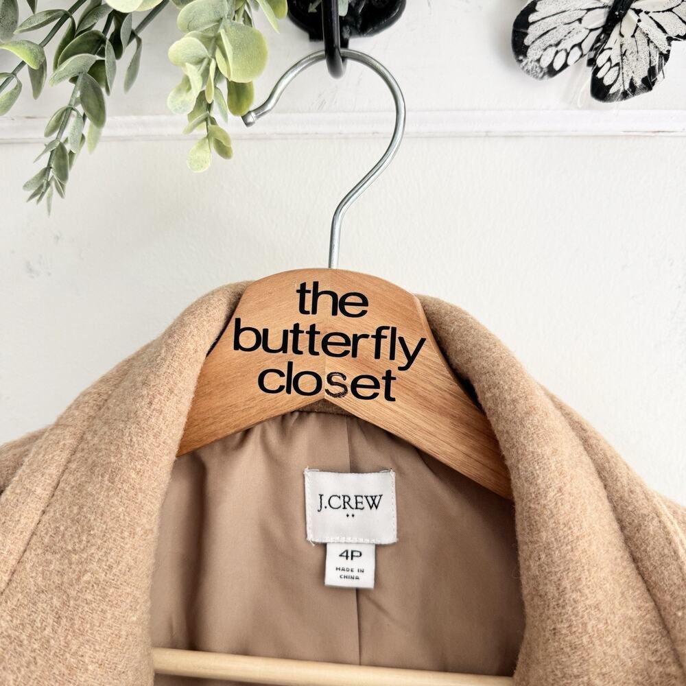 J. Crew Brown City Coat Asymmetrical Zip 4P - Picture 5 of 5